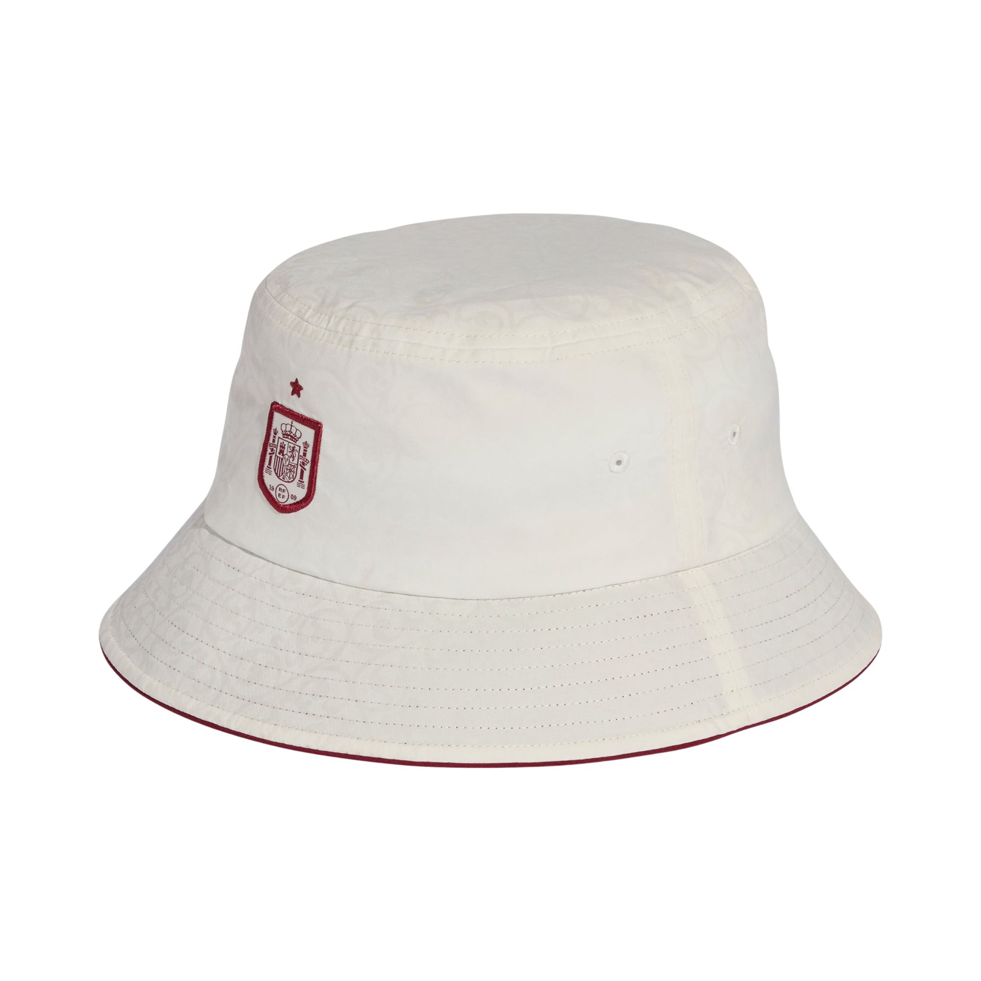 Pre-owned Adidas Originals Adidas Spain 26 Bucket Hat 'off White/team Coll Burgundy 2' | Men's Size L/xl