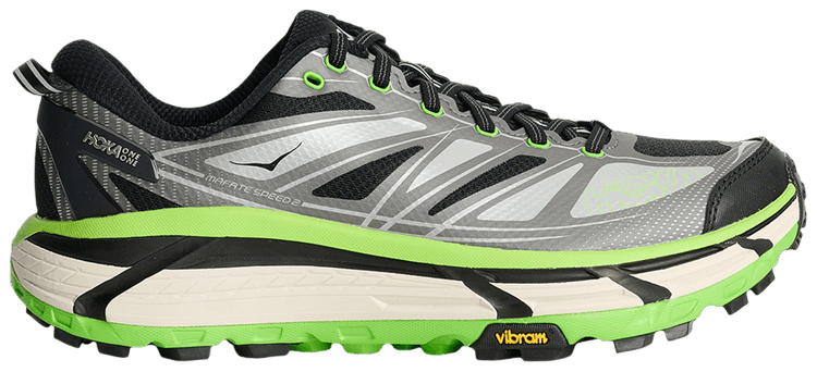 HOKA Mafate Speed 2 Black Electric Green