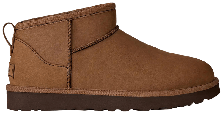 UGG Wmns Classic Ultra Mini Nubuck Dark Chestnut