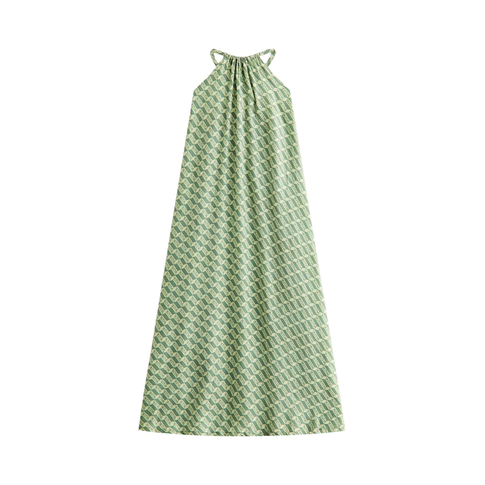 Pre-owned Kith Monogram Maxi Dress 'sage' | Green | Kid's Size L