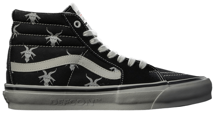 Defcon x Vans Sk8 Hi 38 Black White