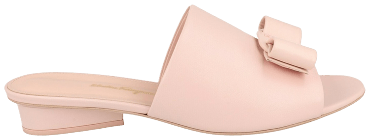 Ferragamo Wmns Valery Leather Mule Light Pink