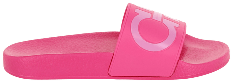 Ferragamo Wmns Groovy Dual Gancini Slide Pink