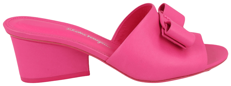 Ferragamo Wmns Valery Leather Mule Pink