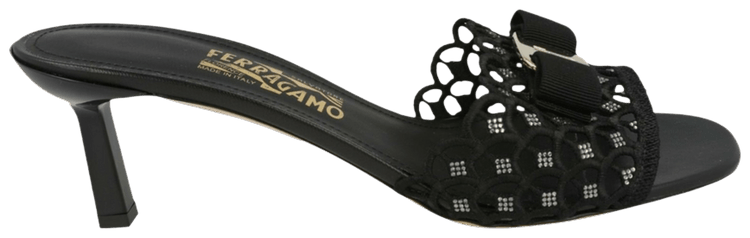 Ferragamo Wmns Glo Lace Mule Black