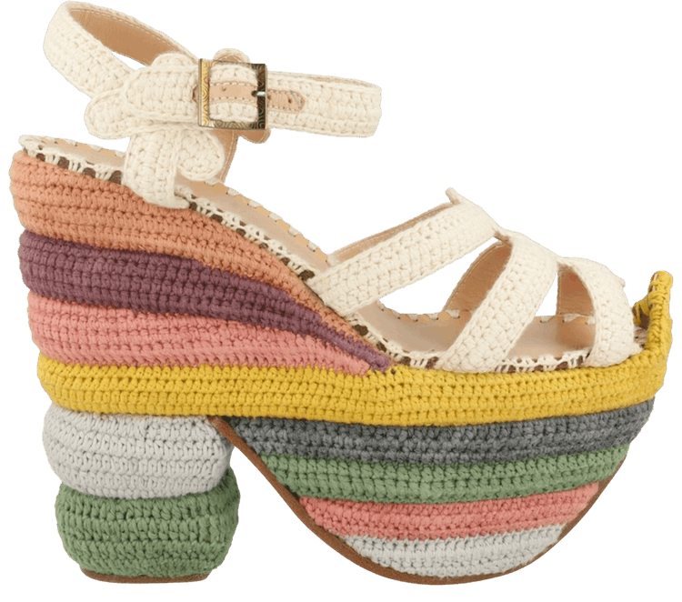 Ferragamo Wmns Rainbow Future Platform Sandal Multi Color