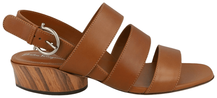 Ferragamo Wmns Trezze Slingback Sandal Brown