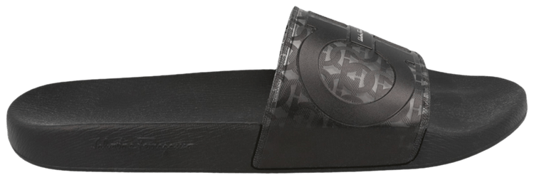 Ferragamo Groove Slide Black