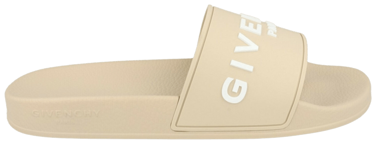 Givenchy Logo Signature Slide Beige