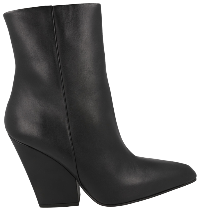 Paris Texas Wmns Jane Leather Ankle Bootie Black