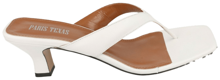 Paris Texas Wmns Portofino Thong Mule White