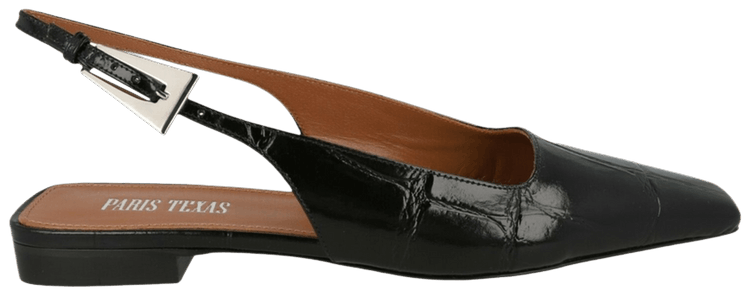 Paris Texas Wmns Bettina Slingback Flat Black