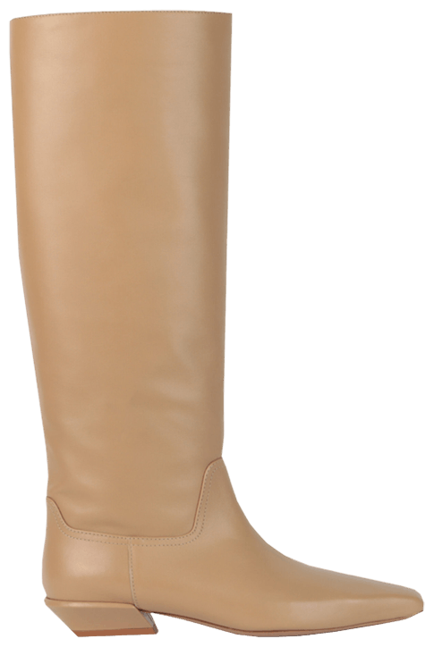 Paris Texas Wmns Bettina High Knee Leather Boot Tan