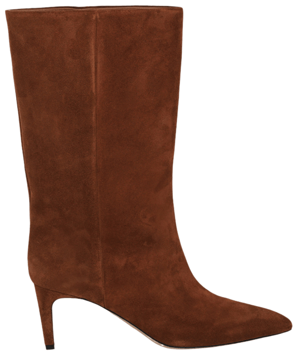 Paris Texas Wmns Mid Calf Suede Boot Brown
