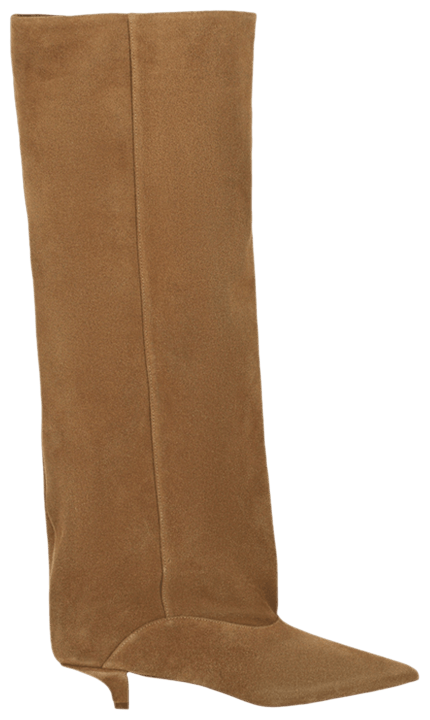 Paris Texas Wmns Ines Suede Knee High Boot Brown