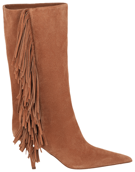 Paris Texas Wmns Jessie Mid Calf Suede Boot Terracotta
