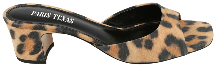 Paris Texas Wmns Leopard Print Lara Mule Natural Leopard