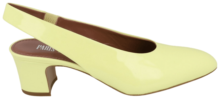 Paris Texas Wmns Lavinia Patent Slingback Pump Yellow