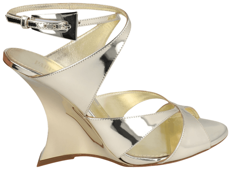 Paris Texas Wmns Laila Wedge Sandal Gold