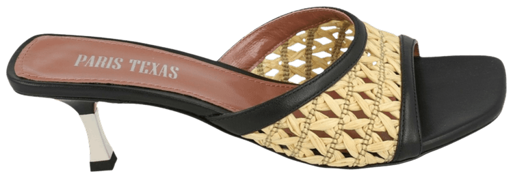 Paris Texas Wmns Lorena Mule Natural Black