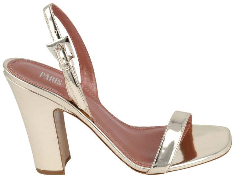 Paris Texas Wmns Bea Mirrored Sandal Gold