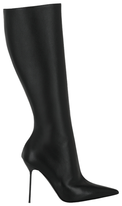 Paris Texas Wmns Lidia Leather Knee High Boot Black