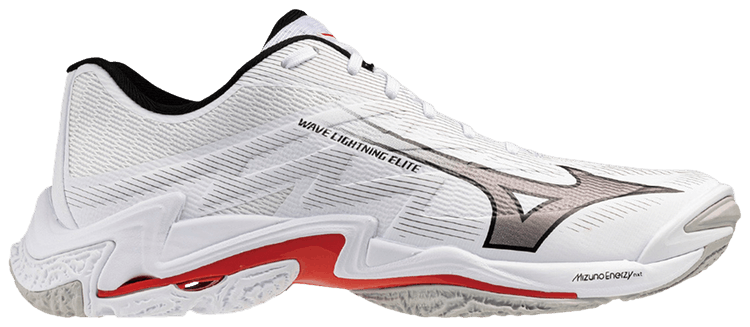 Mizuno Wave Lightning Elite White Grey Red
