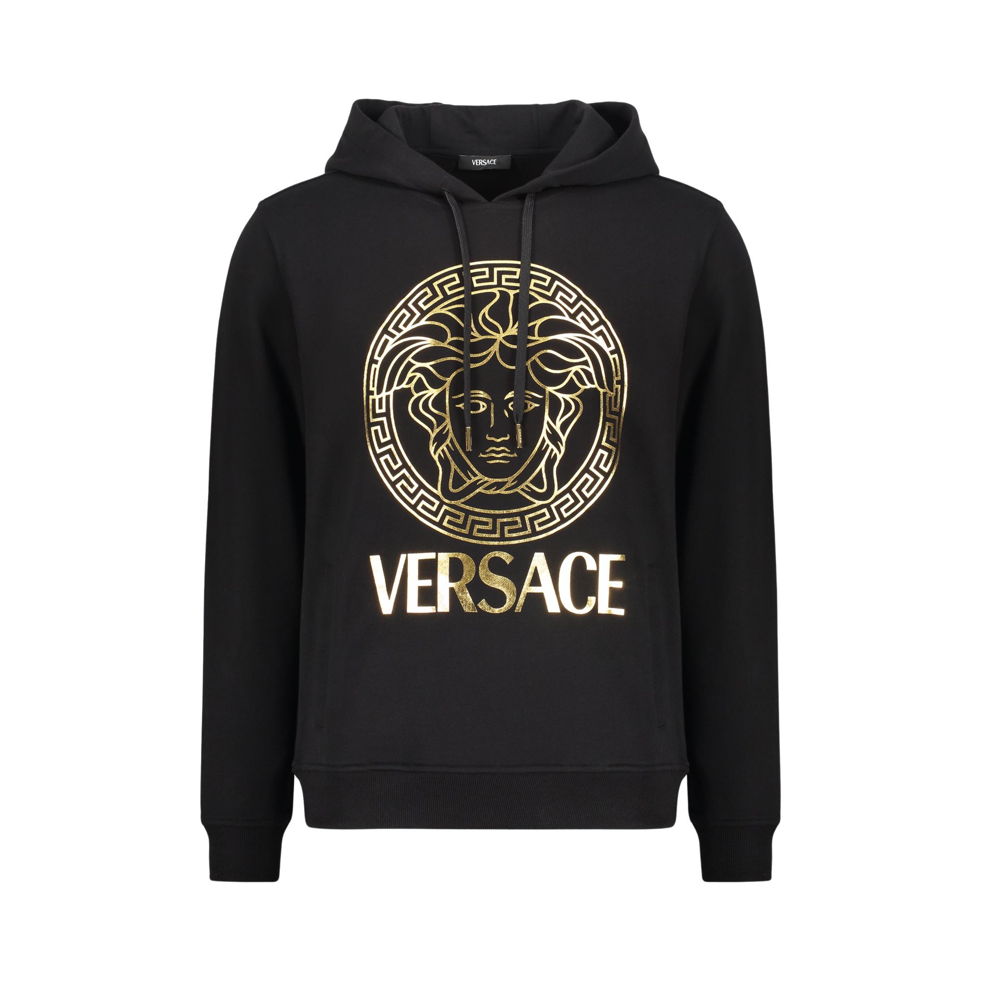 Pre-owned Versace Cotton Hoodie 'black' | Men's Size S