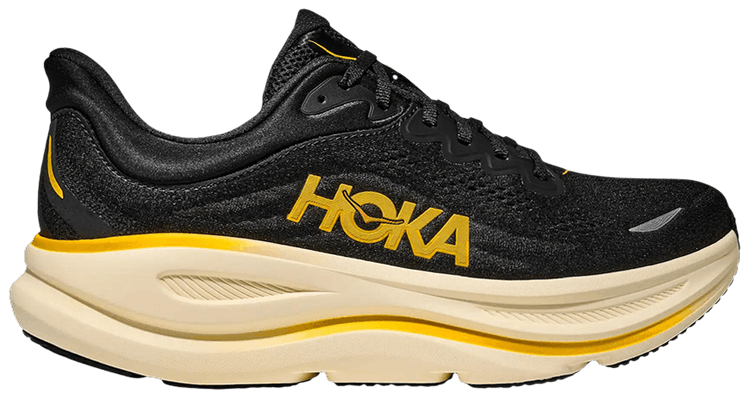 HOKA Bondi 9 Black Yellow
