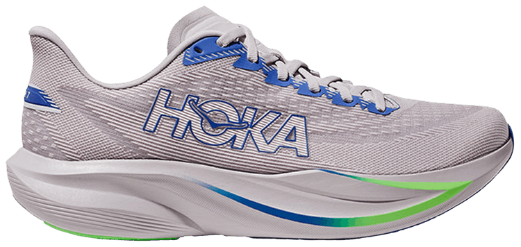 HOKA Mach 7 2E Wide Ash Grey Colbalt Blue