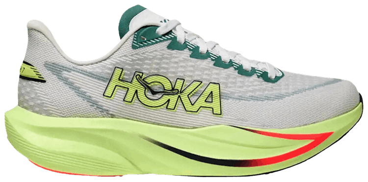 HOKA Mach 7 2E Wide White Green