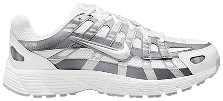 Nike P 6000 GS White Silver