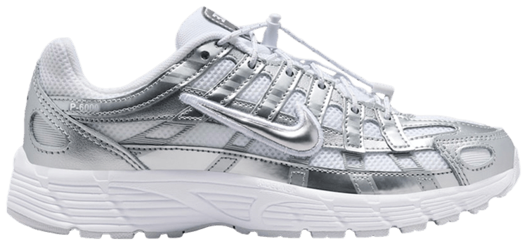 Nike P 6000 GS White Metallic Silver Vast Grey