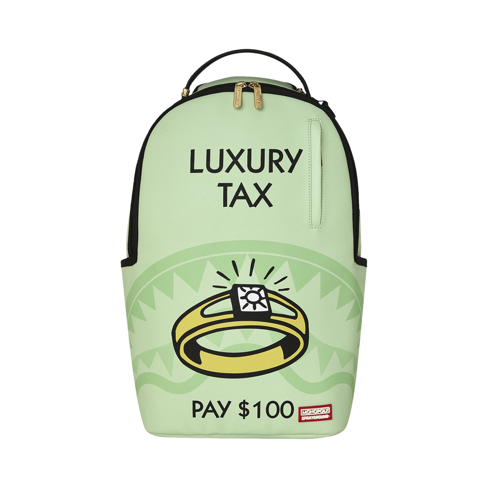 Pre-owned Sprayground Monopoly Paid Up Backpack 'green' | Men's Size Onesize