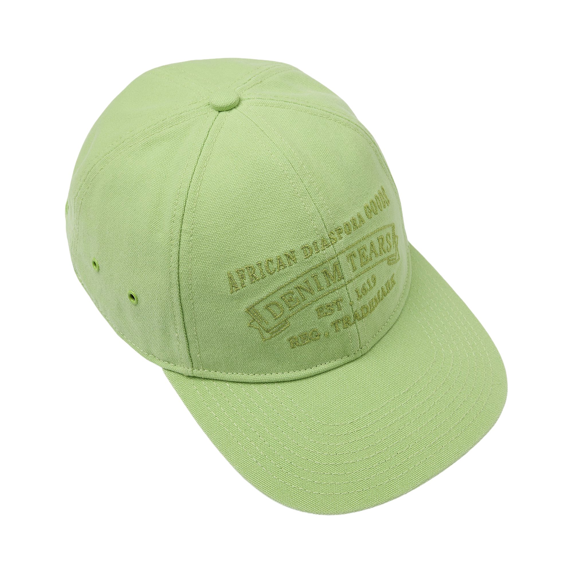 Pre-owned Denim Tears Mono Adg Stamp Cap 'lime' | Green | Men's Size Onesize