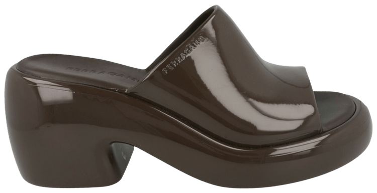 Ferragamo Wmns Deva 2 Platform Sandal Dark Brown