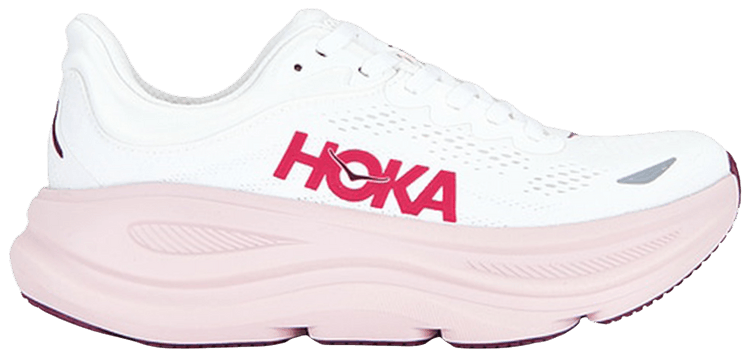 HOKA Wmns Bondi 9 White Pink Opal