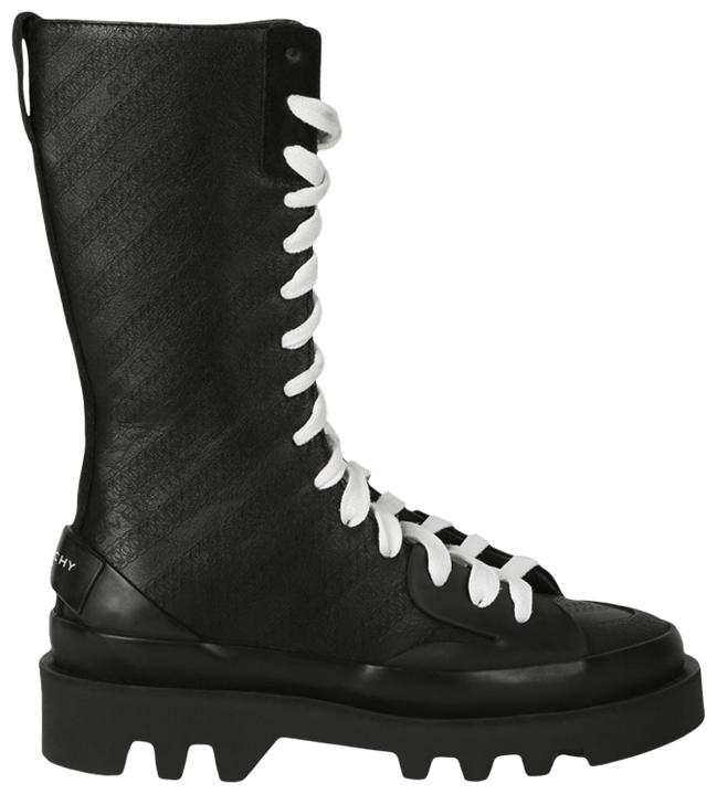 Givenchy Wmns Clapham Combat Boot Black White