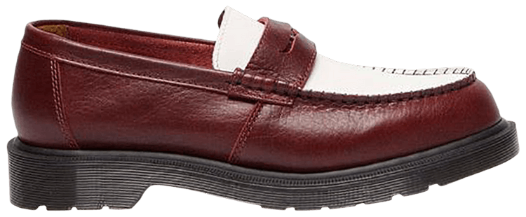 Dr Martens Penton Two Tone Loafer Burgundy White
