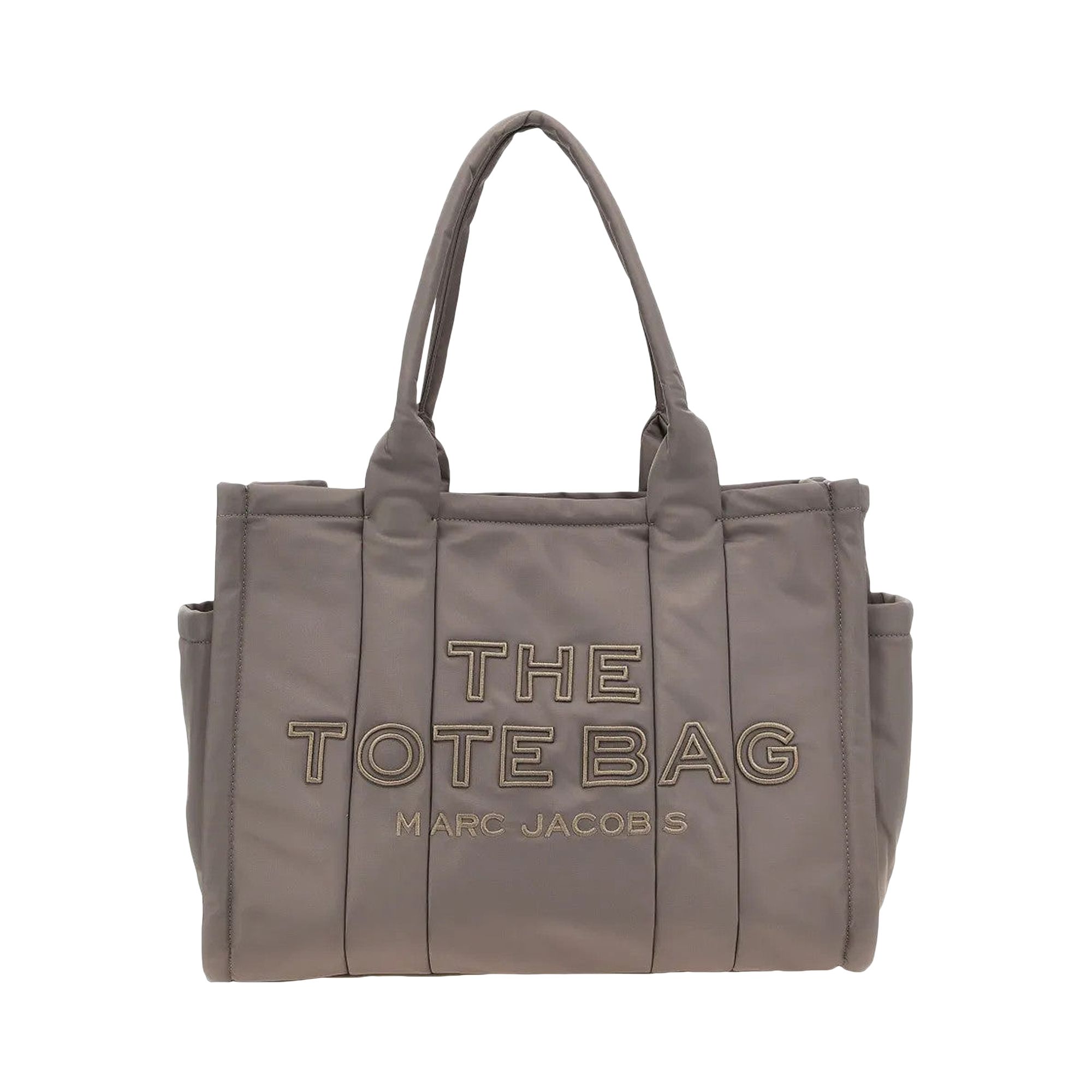 Pre-owned Marc Jacobs The Puffy Nylon Large Tote Bag 'cement' | Grey | Women's Size Onesize