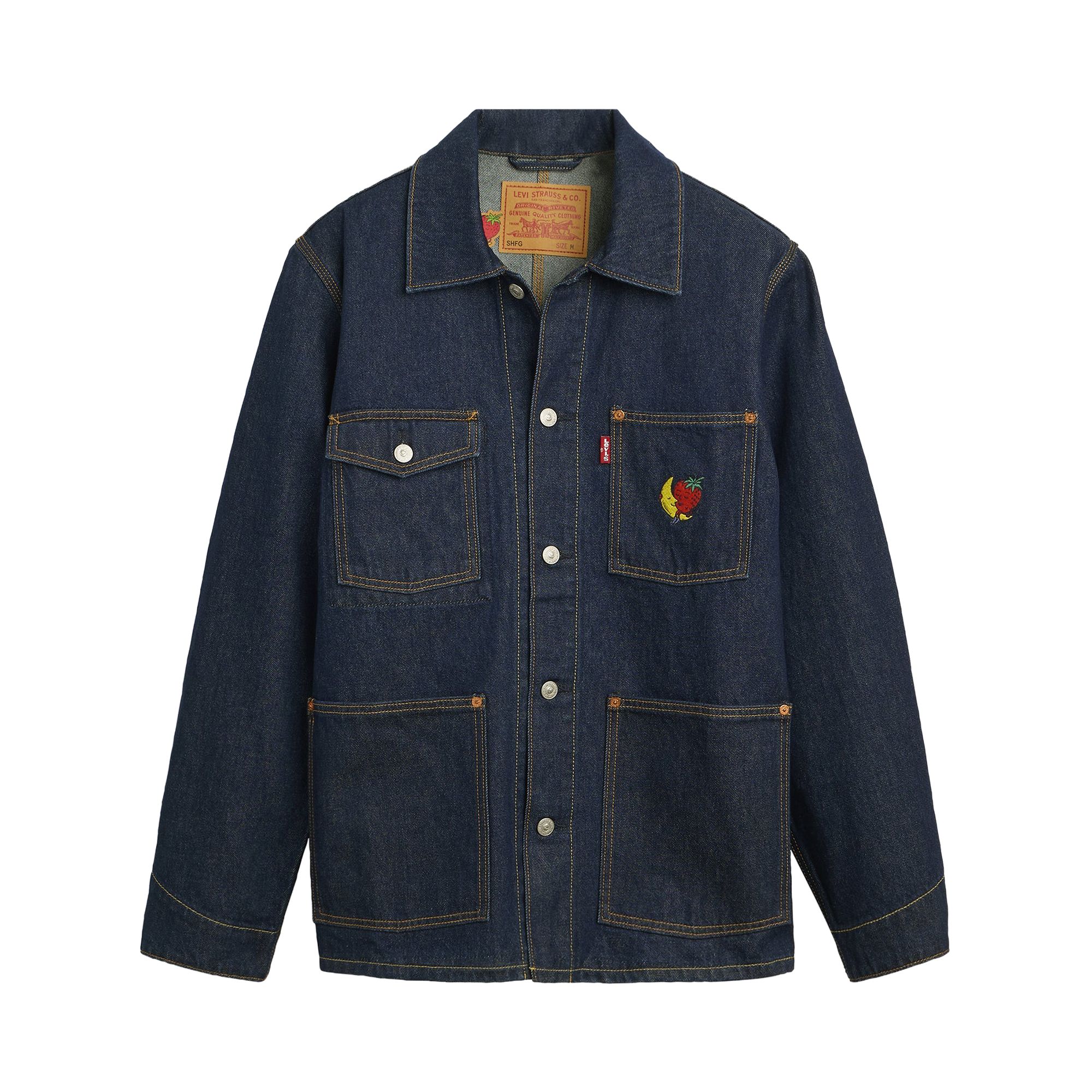 Pre-owned Levi's X Sky High Farm Goods Chore Coat 'rinse' | Blue | Men's Size L