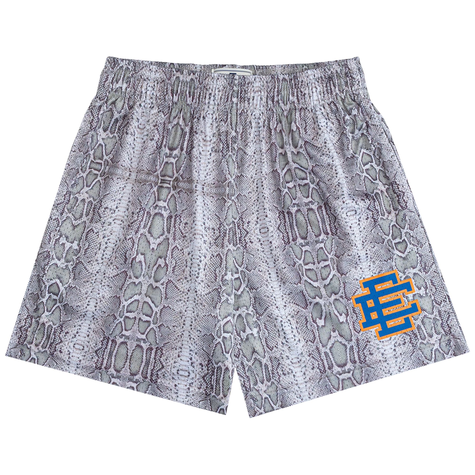 Pre-owned Eric Emanuel Ee Basic Short 'snakeskin' | Grey | Men's Size S