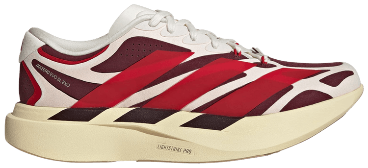adidas Adizero EVO SL EXO Suede Off White Better Scarlet Maroon