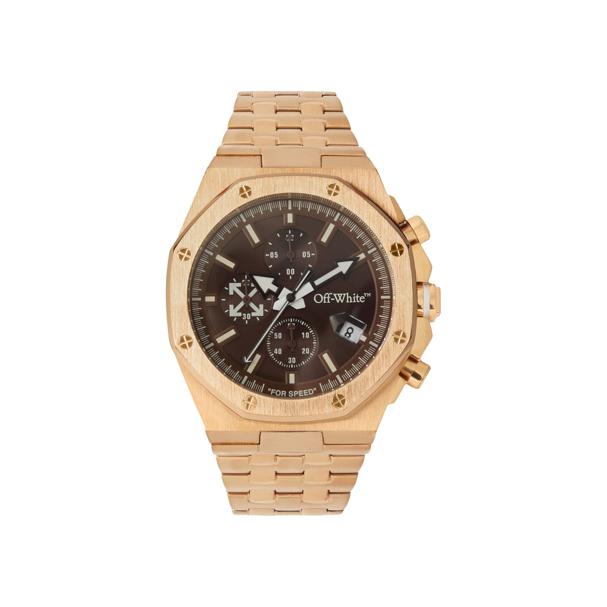 Pre-owned Off-white High Frequency Chrono Bracelet Watch 'rose Gold' | Men's Size Onesize