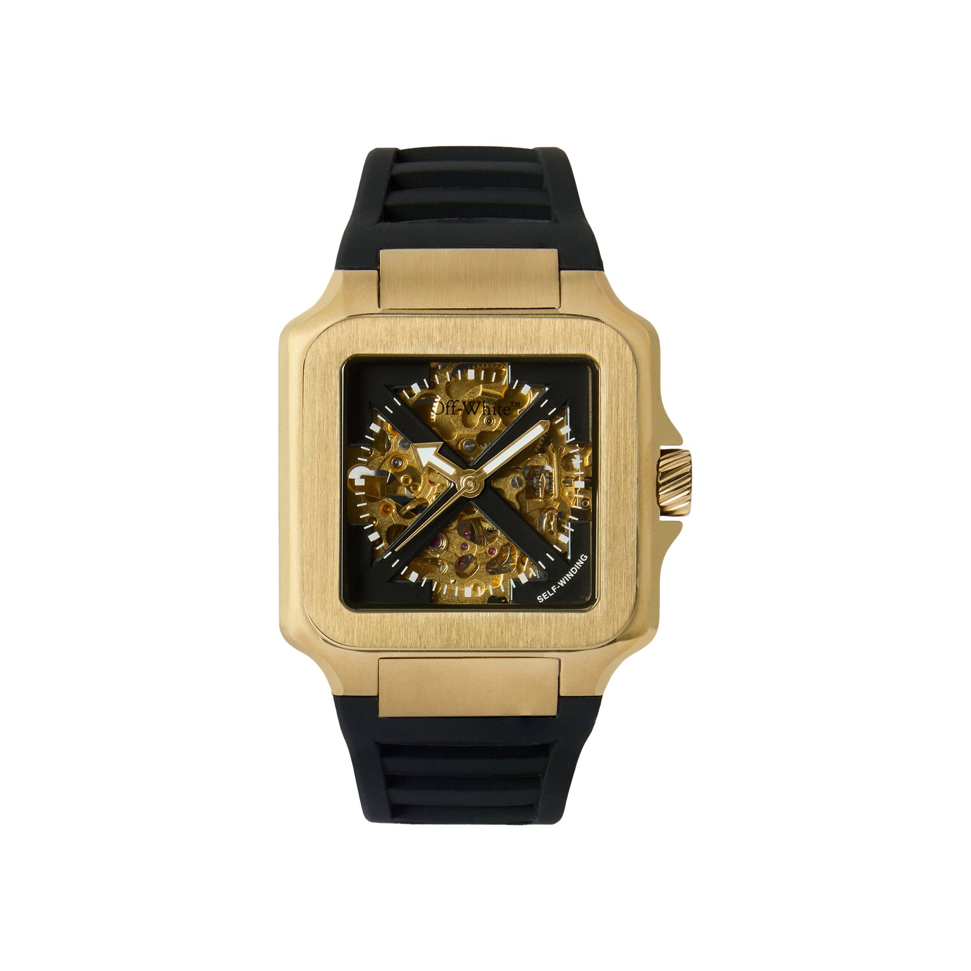 Pre-owned Off-white Proto Auto Silicone Watch 'gold' | Men's Size Onesize