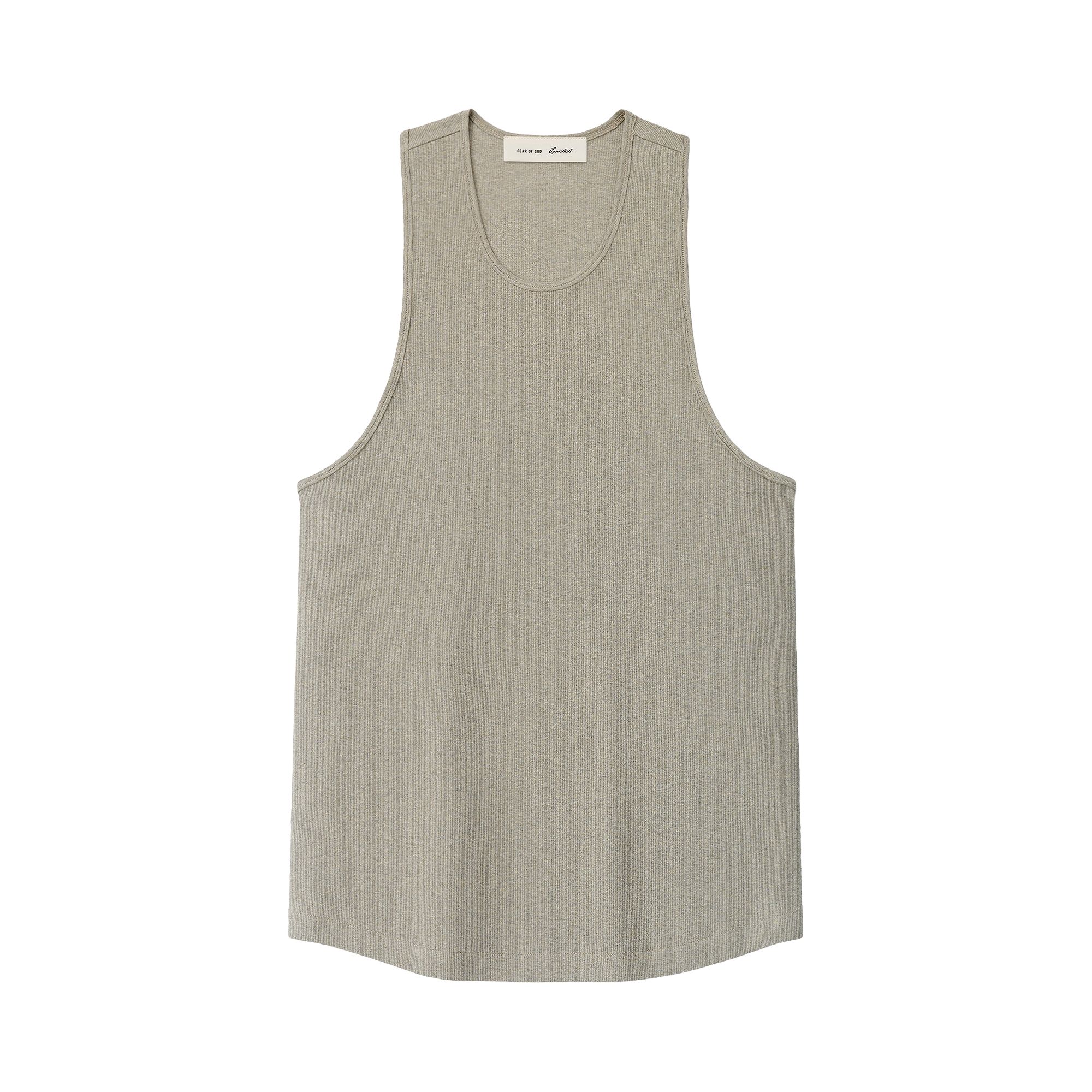 Pre-owned Essentials Fear Of God  Ribbed Essential Tank 'seal Heather' | Grey | Men's Size Xl