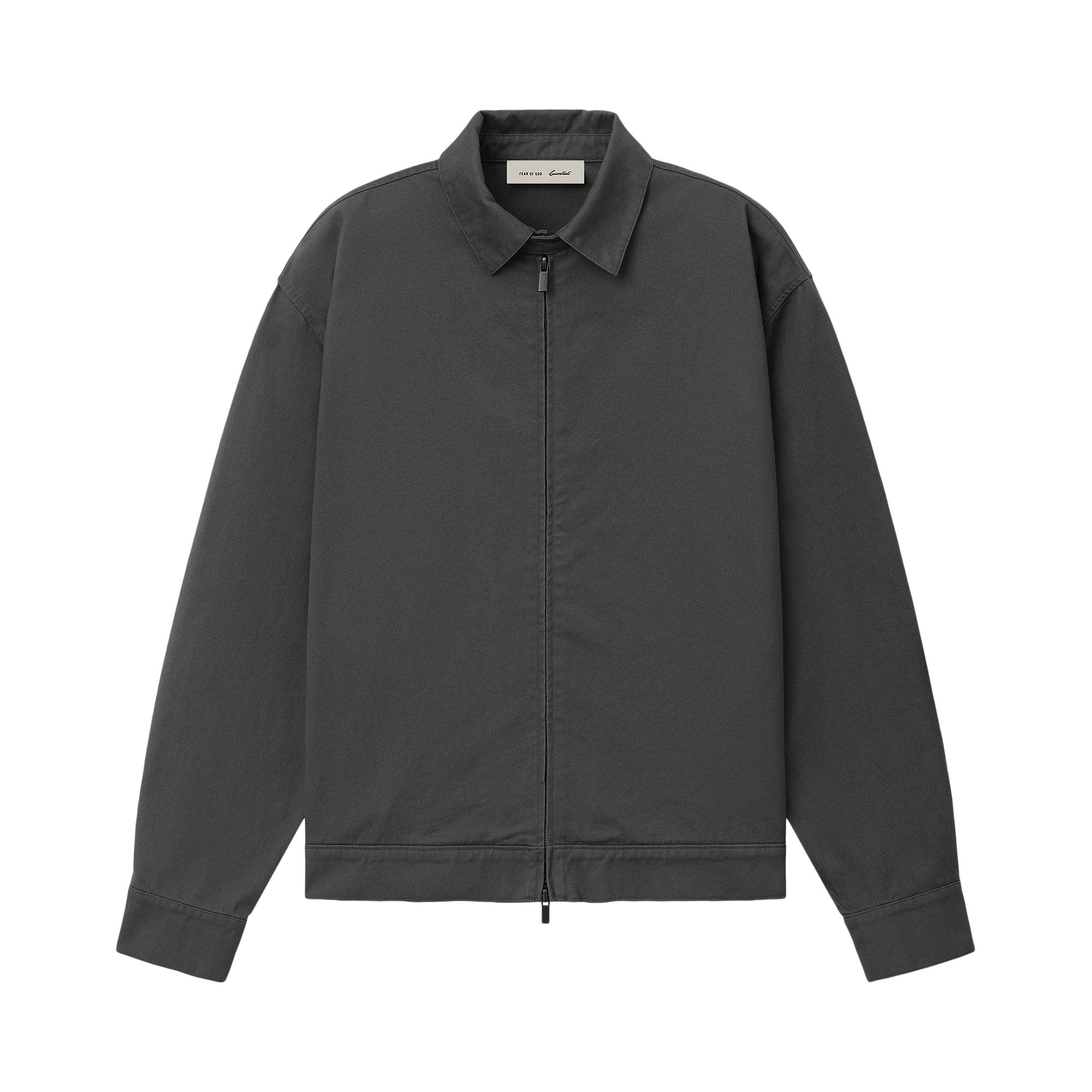 Pre-owned Essentials Fear Of God  Cotton Twill Work Jacket 'iron Grey' | Men's Size L