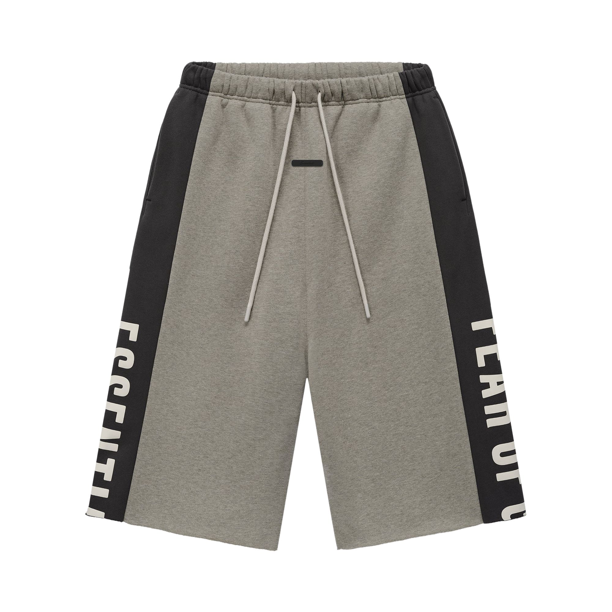 Pre-owned Essentials Fear Of God  Panelled Raw Cut Off Sweatpant 'seal Heather/ Iron Grey' | Men's Size Xxl
