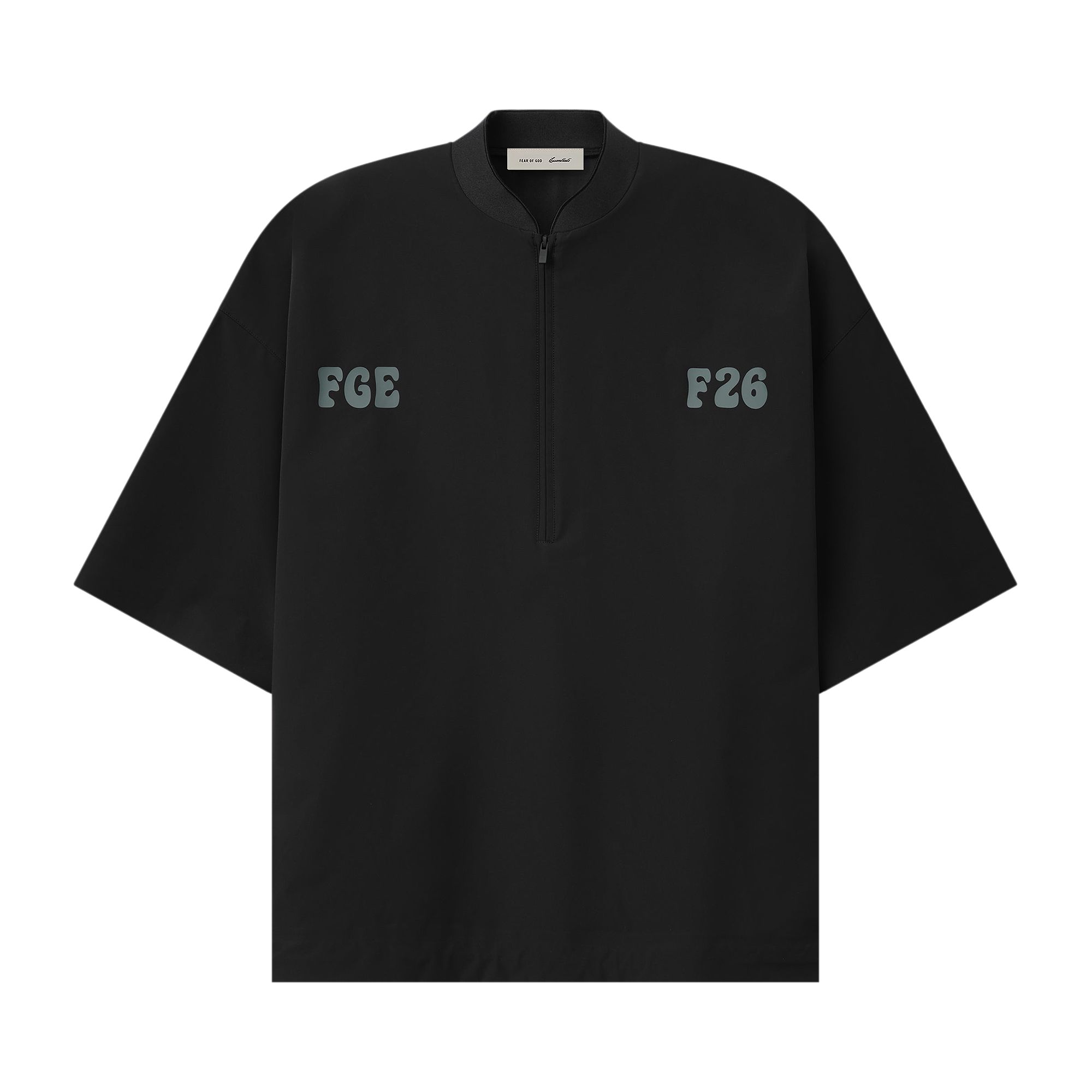 Pre-owned Essentials Fear Of God  Half Zip Shirt 'vintage Black' | Men's Size L
