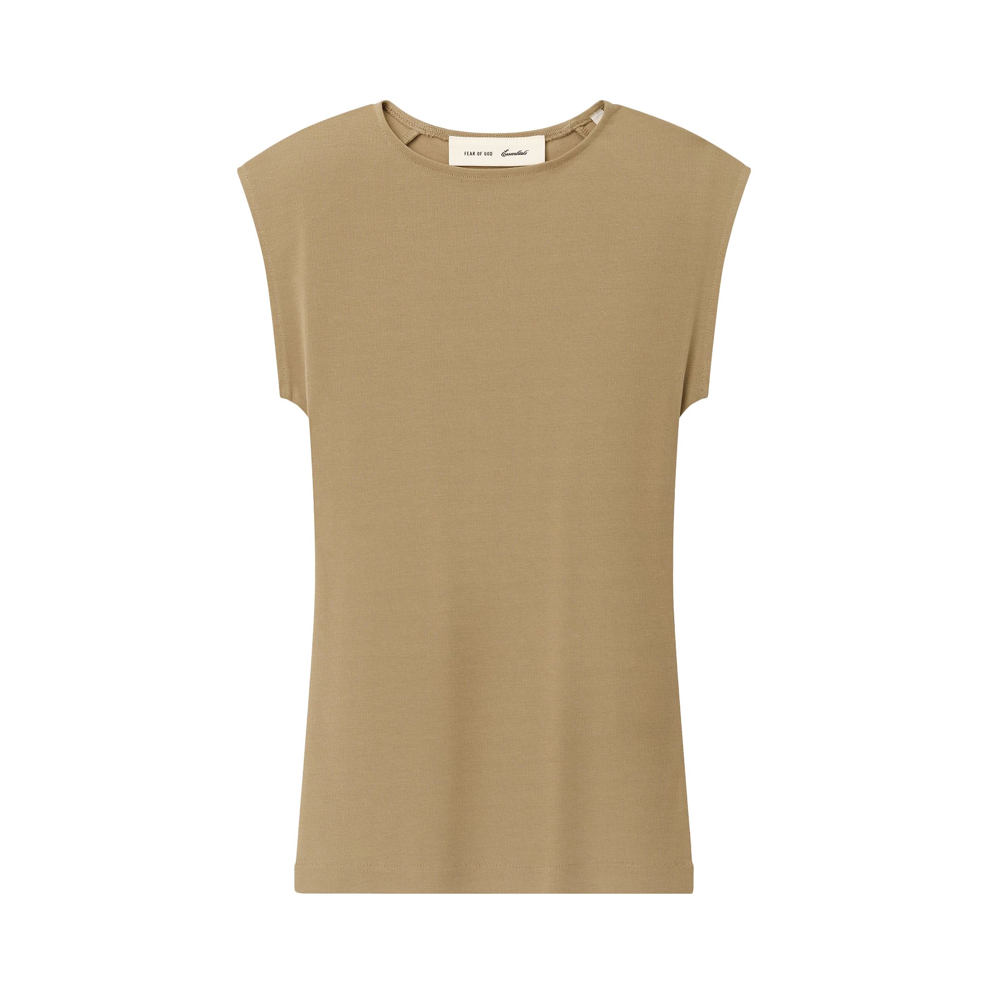 Pre-owned Essentials Fear Of God  Soft Rib Fitted Tank 'dune' | Women's Size M